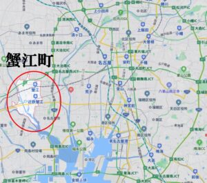 蟹江町位置図（中）